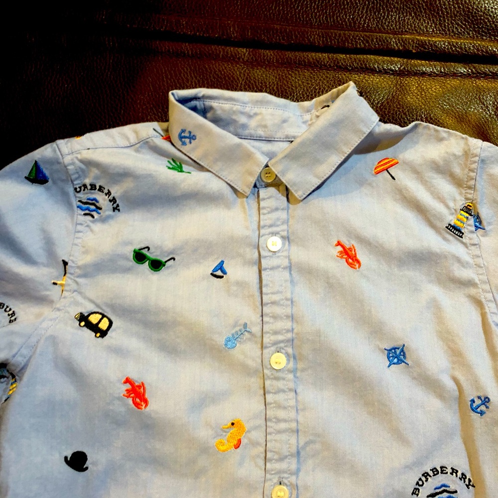 Burberry for boys shirt size 8